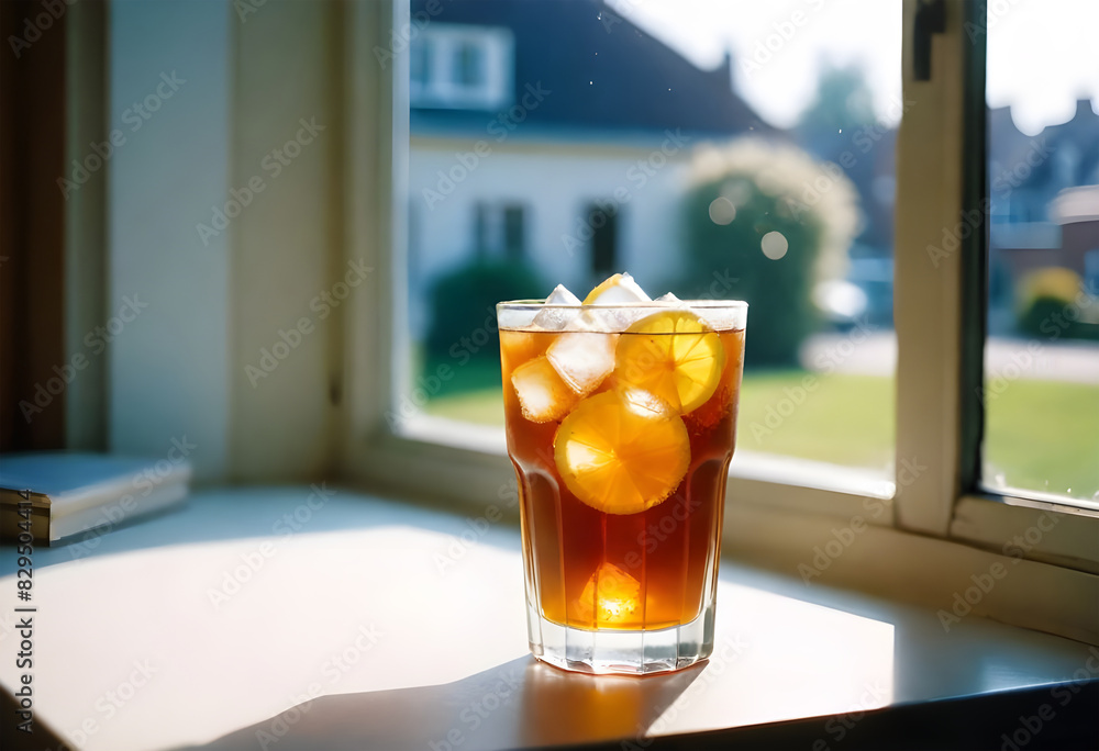 a glass with a juice