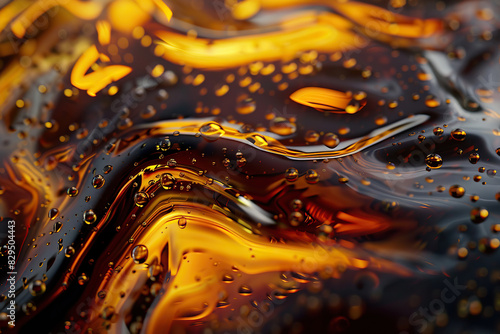 Generative ai on theme of beautiful texture surface motor oil, design natural abstract background