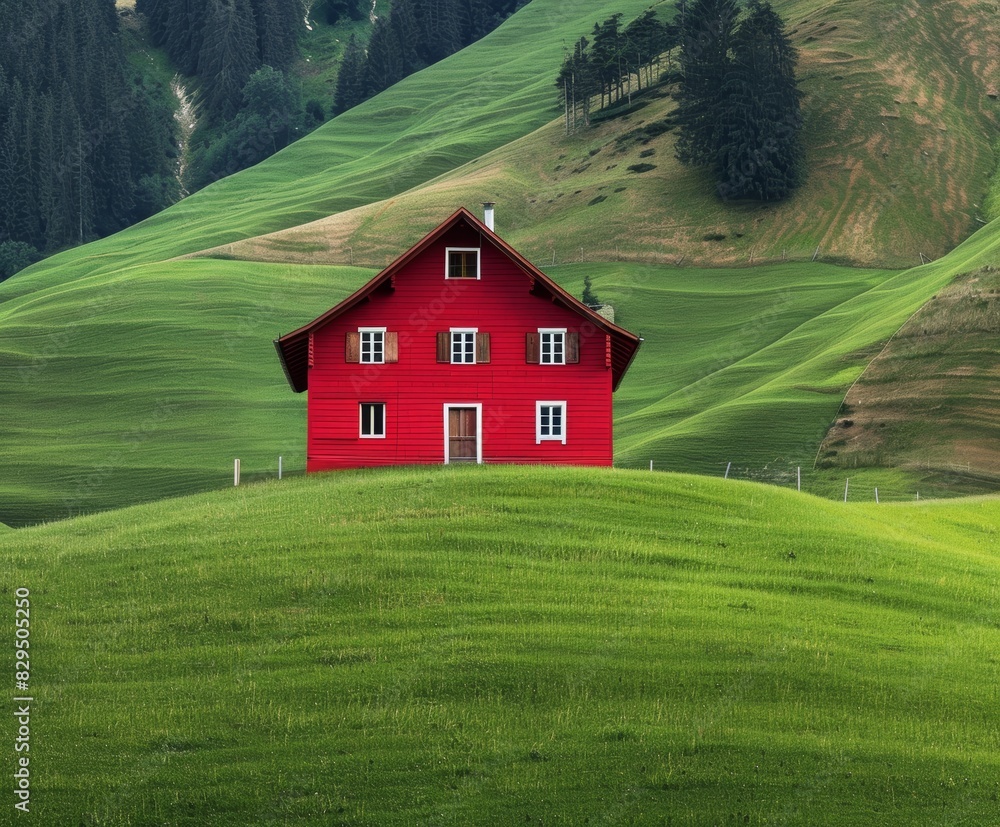 The Crimson Abode Atop the Verdant Slope The Crimson Abode Atop the Verdant Slope