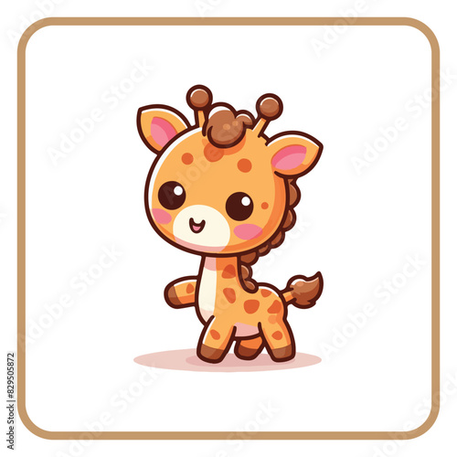 cute giraffe, coloring book