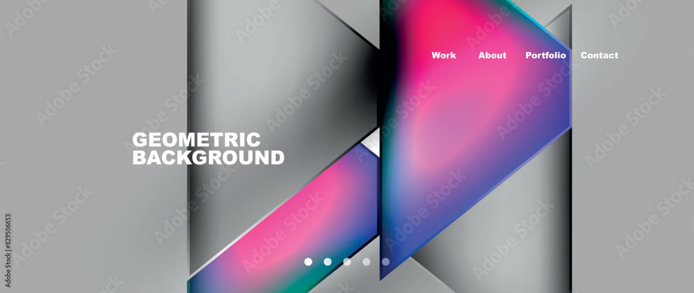 Naklejka premium Gradient triangle geometric minimal wallpaper