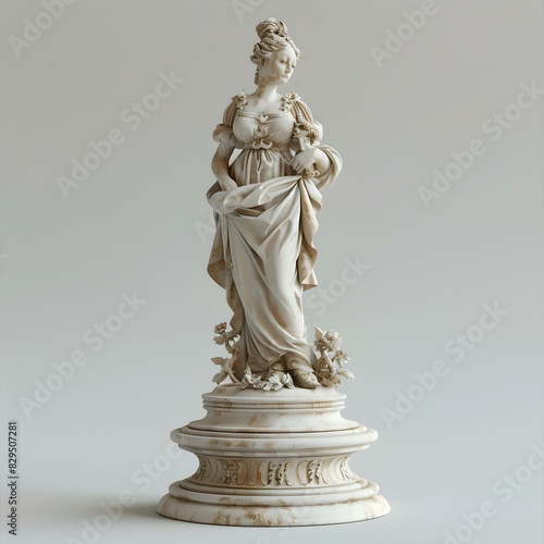 3D rendering of a classical female sculpture