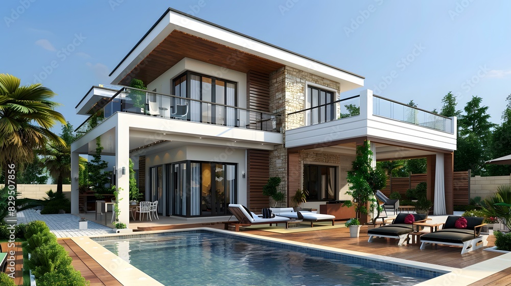 A Modern House with Swimming Pool