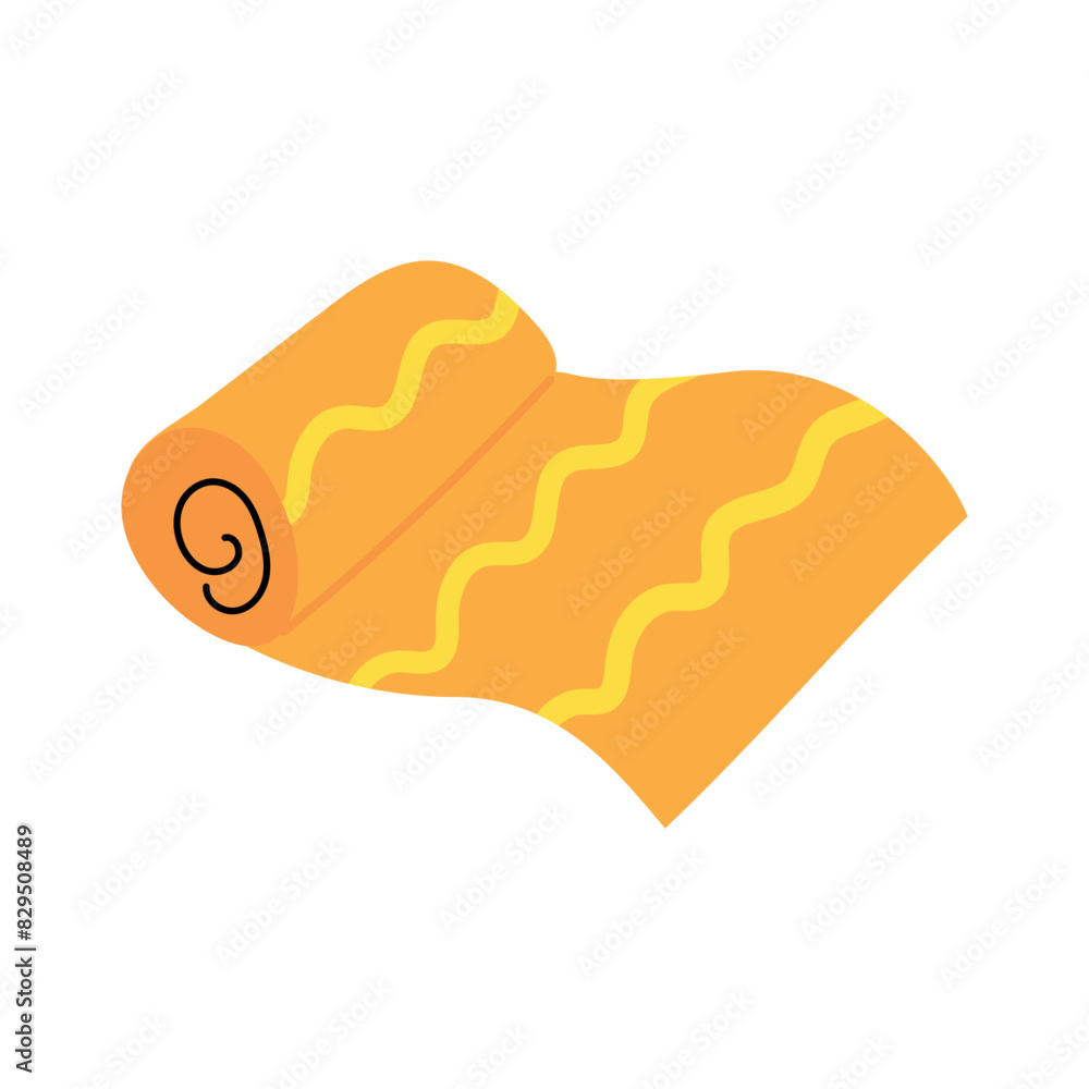 Beach mat, rolled towel. Beach towel or mat icon vector illustration, eps 10. Beach mat, rolled towel. Beach towel or mat icon vector illustration, eps 10.