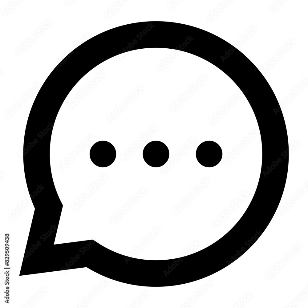 Fototapeta premium Bubble chat line icon for user interface