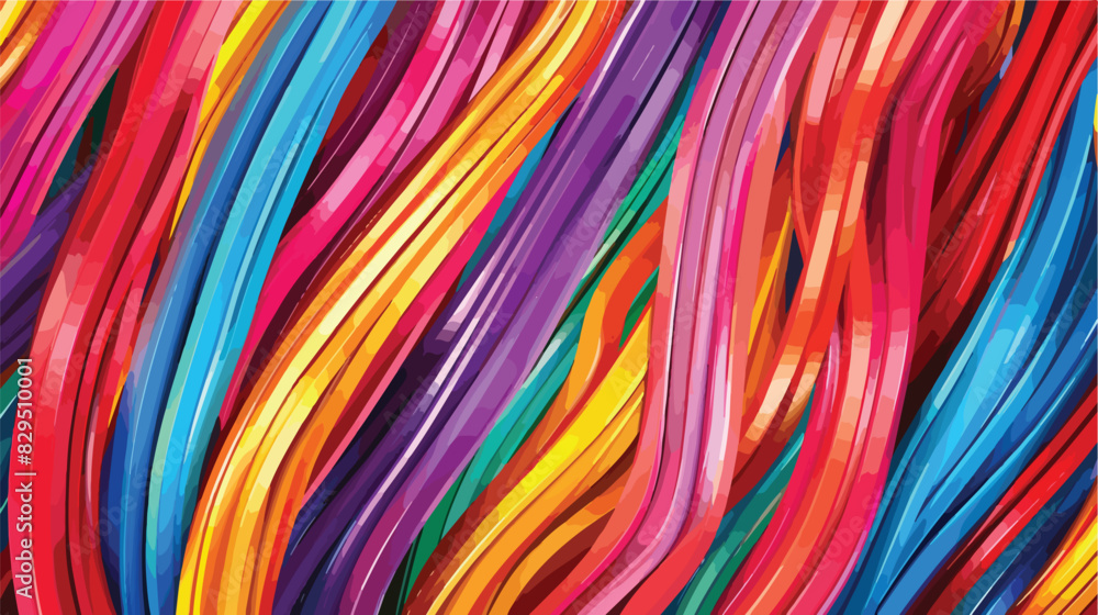 New colorful electrical wires as background closeup Cartoon