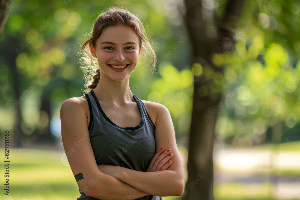 Georgian beautiful adult female in park, sporting clothing, smiling with canon eos 5d mark iv Georgian beautiful adult female in park, sporting clothing, smiling with canon eos 5d mark iv