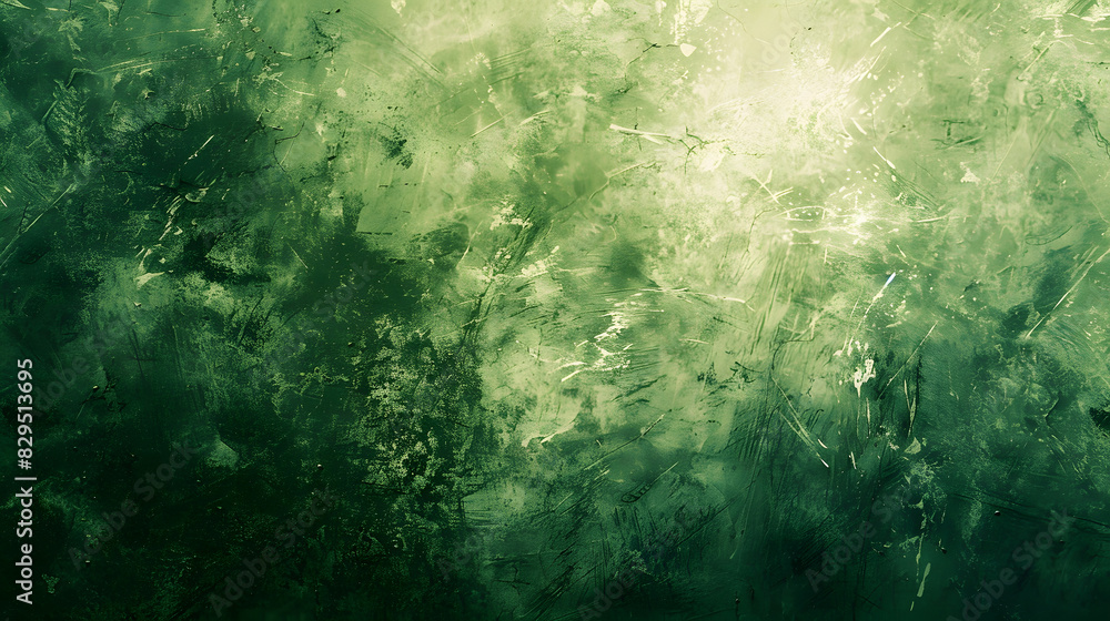 Obraz premium Green abstract grunge texture background. Generative AI.