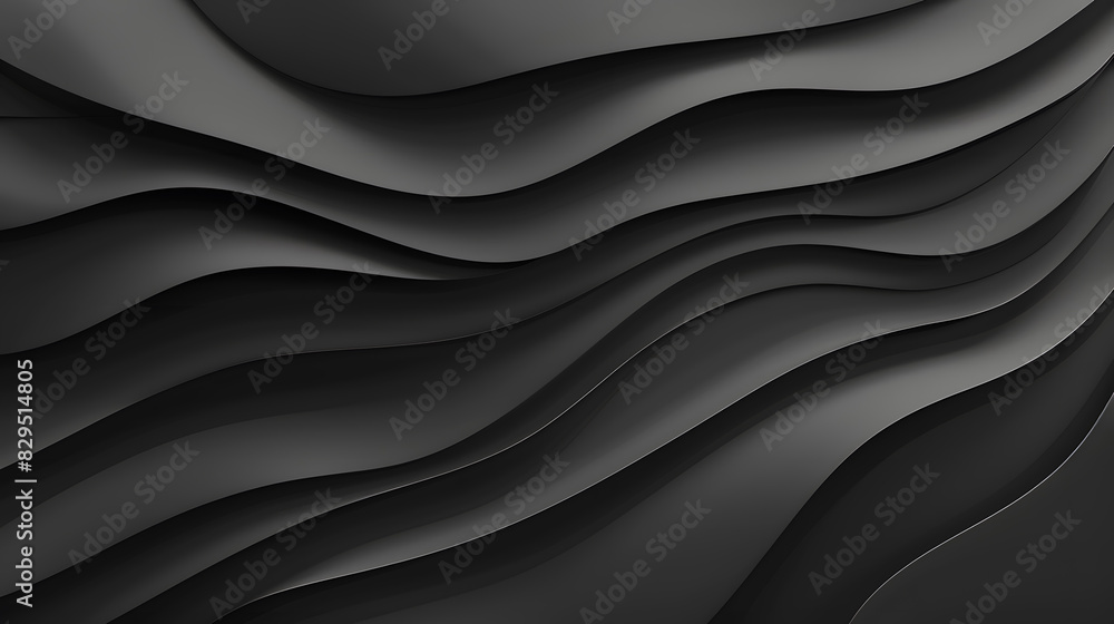 Obraz premium grey black wave gradient texture background. Generative AI.