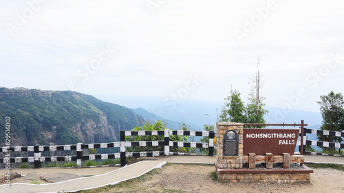 View Point of Nohsngithiang Falls, Near Cherrapunji, Meghalaya, India. photo