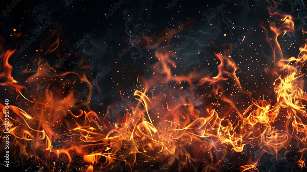Untamed Beauty of Fiery Waves Untamed Beauty of Fiery Waves