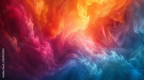 An anamorphic lens turns this abstract colorful background into a dynamic, twisting landscape of vivid color and shape. photo