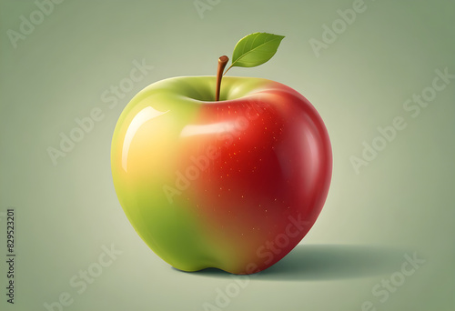 red apple with a shiny