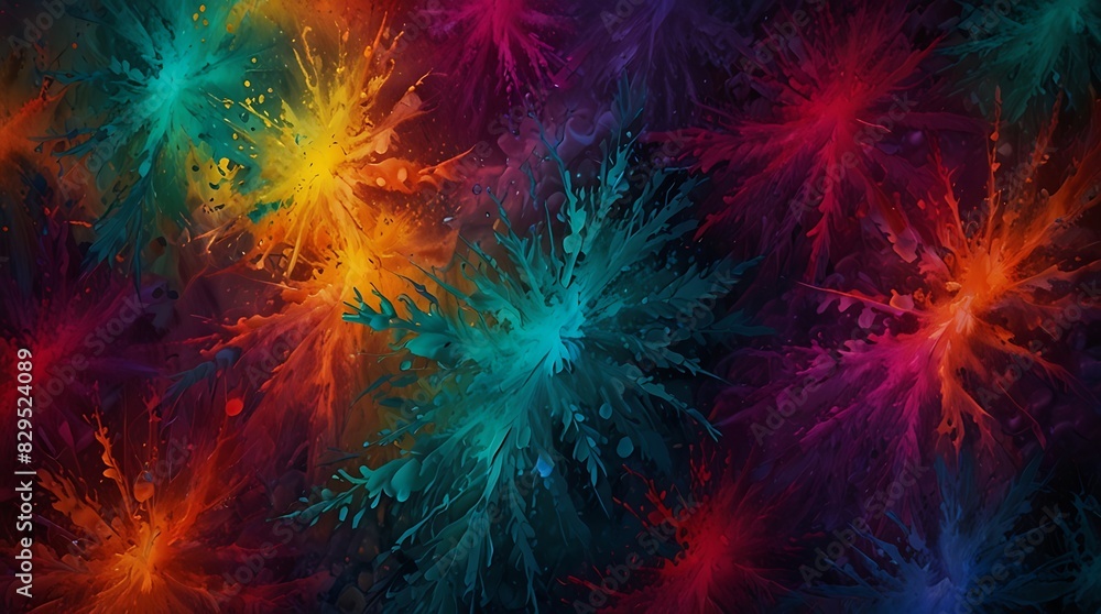 rainbow with bright, saturated colors that appear to be painted on a canvas or wall. rainbow with bright, saturated colors that appear to be painted on a canvas or wall.
