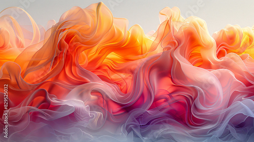 Abstract fluid gradient waves Dynamic art display