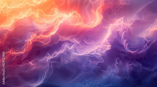 Abstract fluid gradient waves Dynamic art display