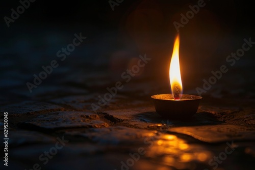 A flame burning brightly in the darkness, representing the inspiration and guidance that effective leadership provides.