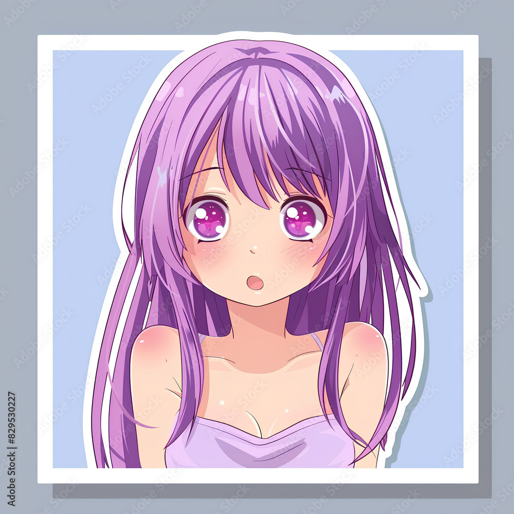 Kawaii Anime Portrait, anime girl character, anime girl sticker, beautiful anime girl illustration, cute anime girl Kawaii Anime Portrait, anime girl character, anime girl sticker, beautiful anime girl illustration, cute anime girl