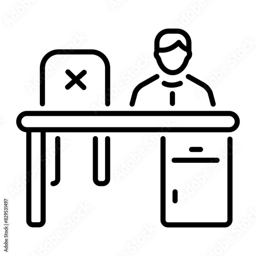 Check out linear icon of absenteeism