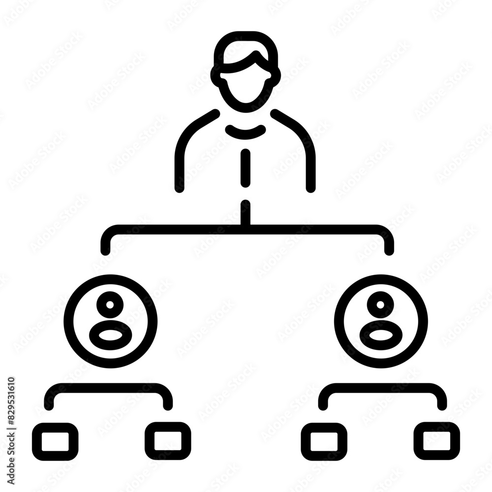 Check out linear icon of company structure Check out linear icon of company structure