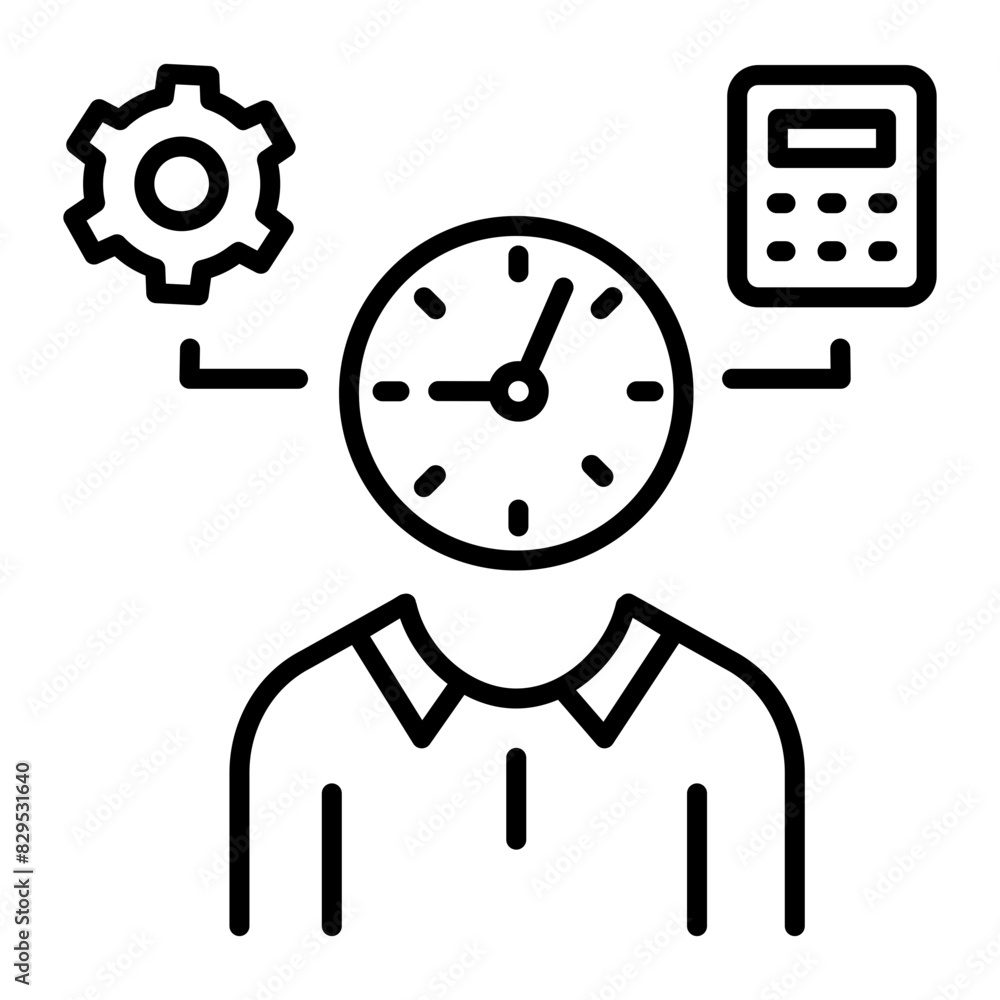 Check out linear icon of employee skills Check out linear icon of employee skills