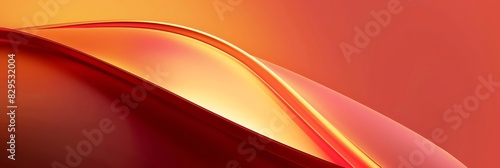  gold gradient  curved shape  red background  3d render  simple shapes  in the style of simple  minimal  green light aspect ratio 3 1 for banner  landing page  blog  website BG