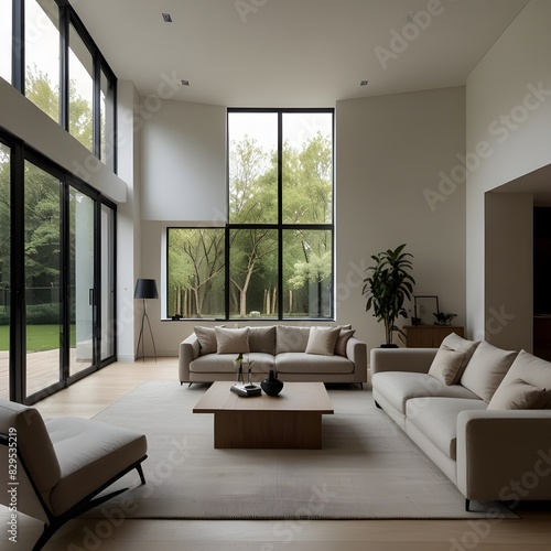 modern living room with furniture