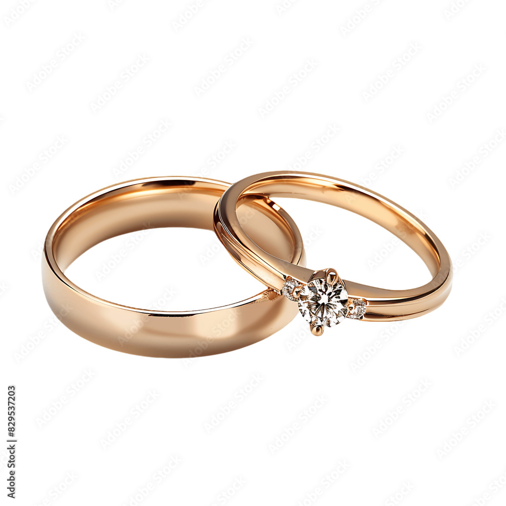 Gleaming Unity Golden Wedding Ring Silhouettes Gleaming Unity Golden Wedding Ring Silhouettes