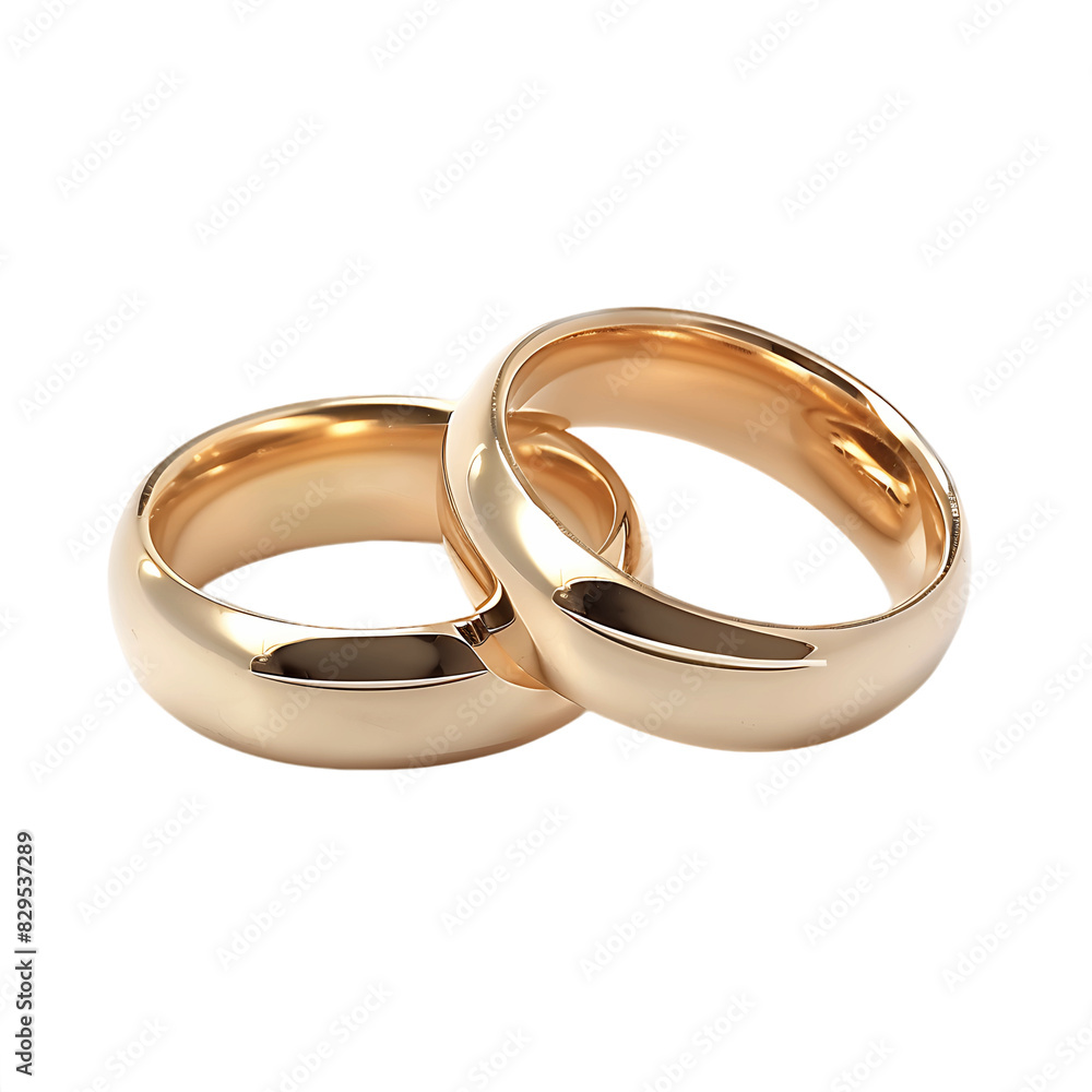Radiant Harmony Golden Wedding Ring Silhouettes Radiant Harmony Golden Wedding Ring Silhouettes