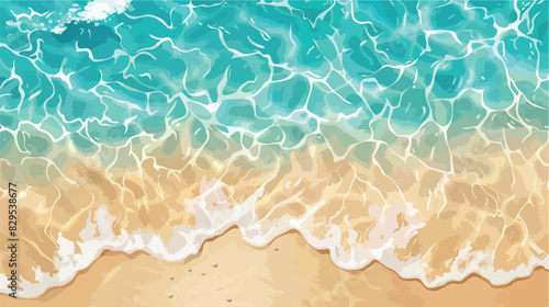 Sand under water as background top view Cartoon vector