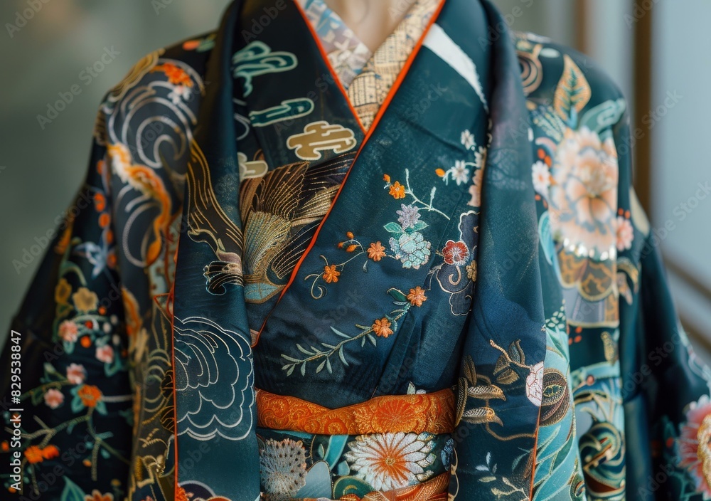 Naklejka premium Geisha in Traditional Kimono