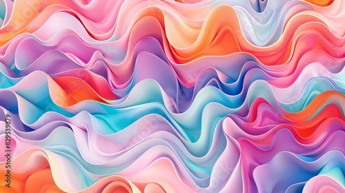 a colorful wavy fabric with different colors