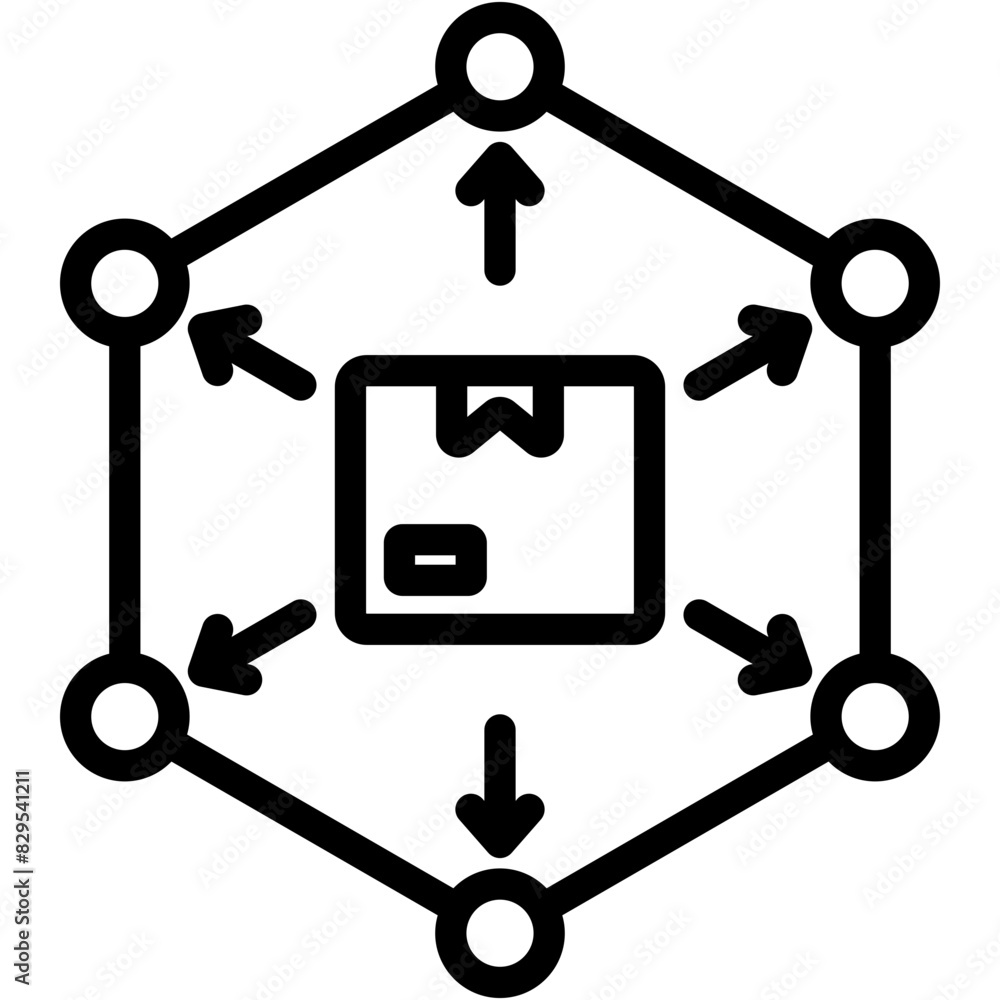 Logistics Network Icon Logistics Network Icon