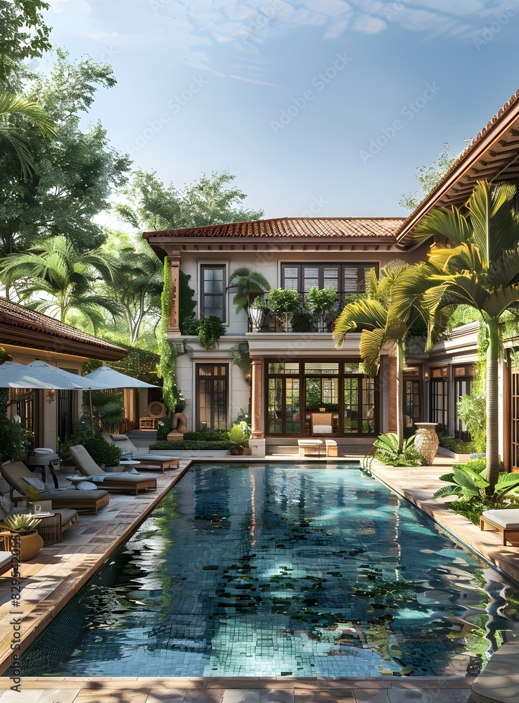 Tropical style swimming pool villa Tropical style swimming pool villa