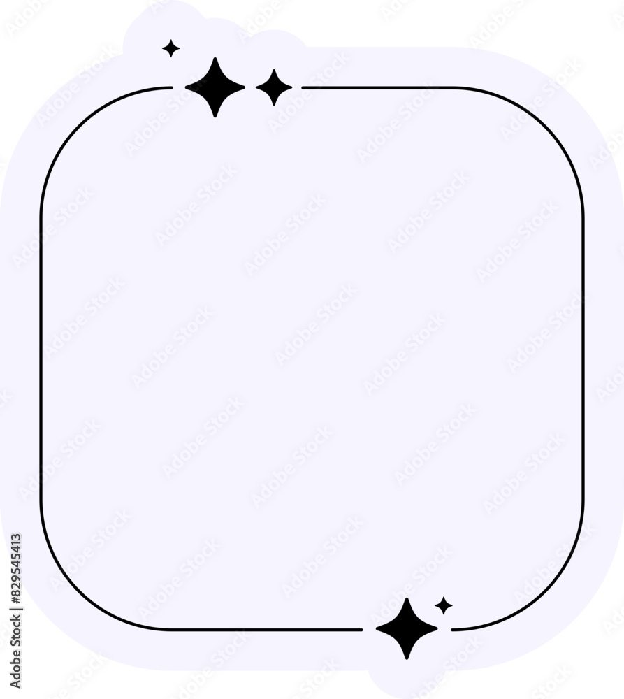 Fototapeta premium Aesthetic y2k text frame