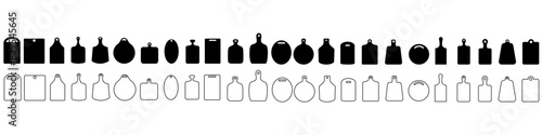 Cutting Board icon vector set. Kitchen illustration sign collection. Food symbol or logo.