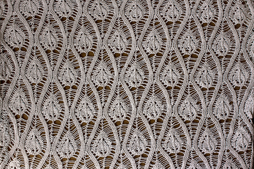 Cuadro en lienzo Textured white openwork close-up crochet