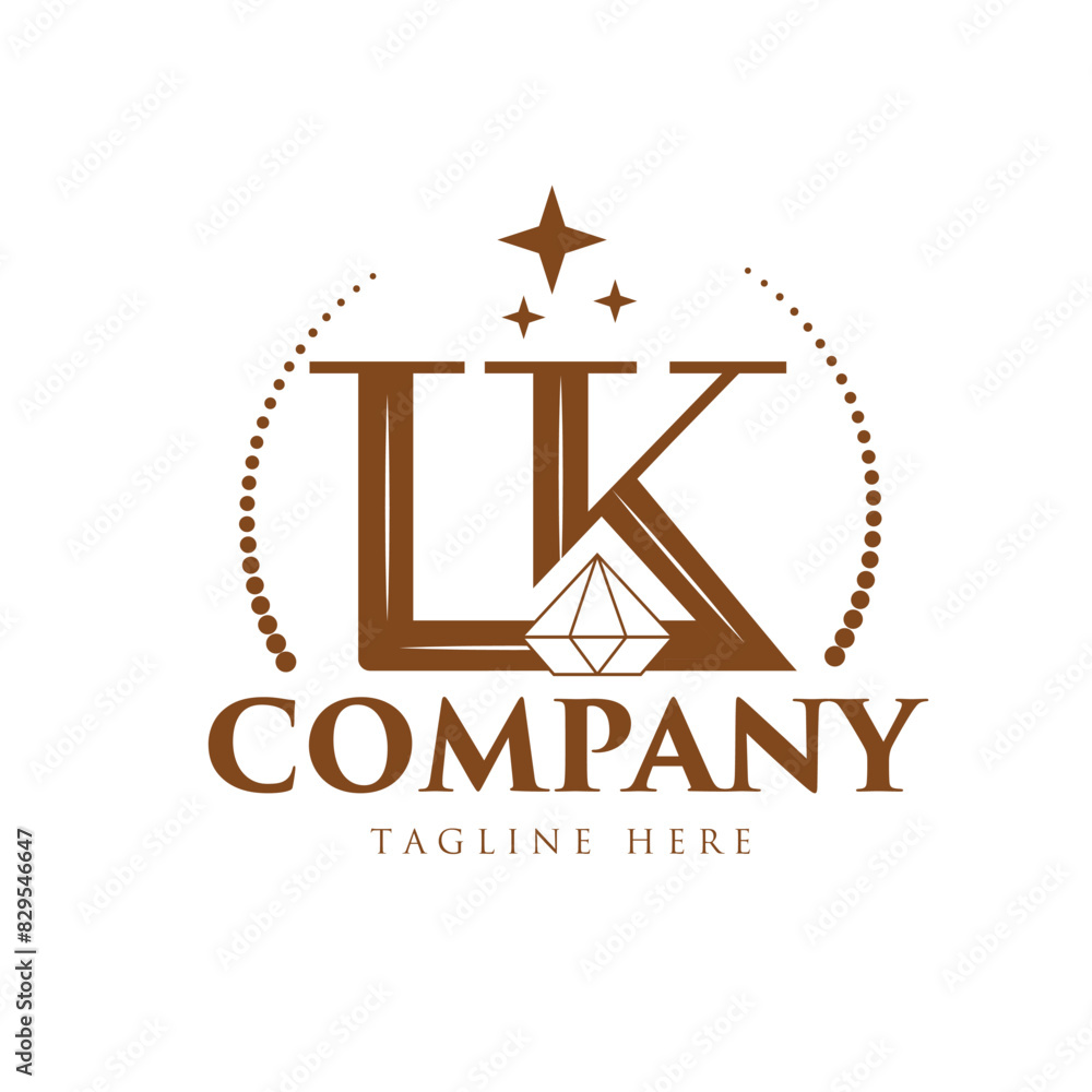 LK letter logo design, LK monogram logo, LK initials icon Stock Vector ...