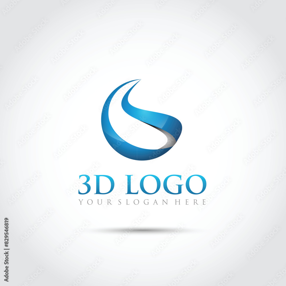 Abstract 3D Logo Template. Vector Illustrator Abstract 3D Logo Template. Vector Illustrator