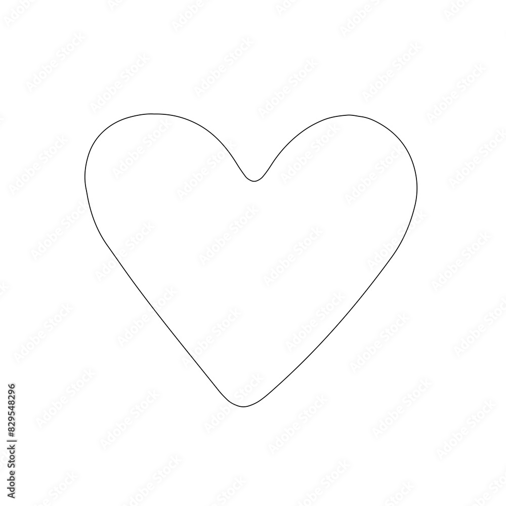 Line Heart Silhouettes for Valentine's Day Line Heart Silhouettes for Valentine's Day