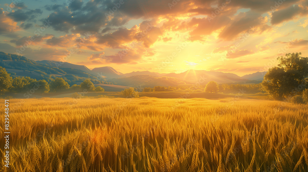 sunrise over the field sunrise over the field