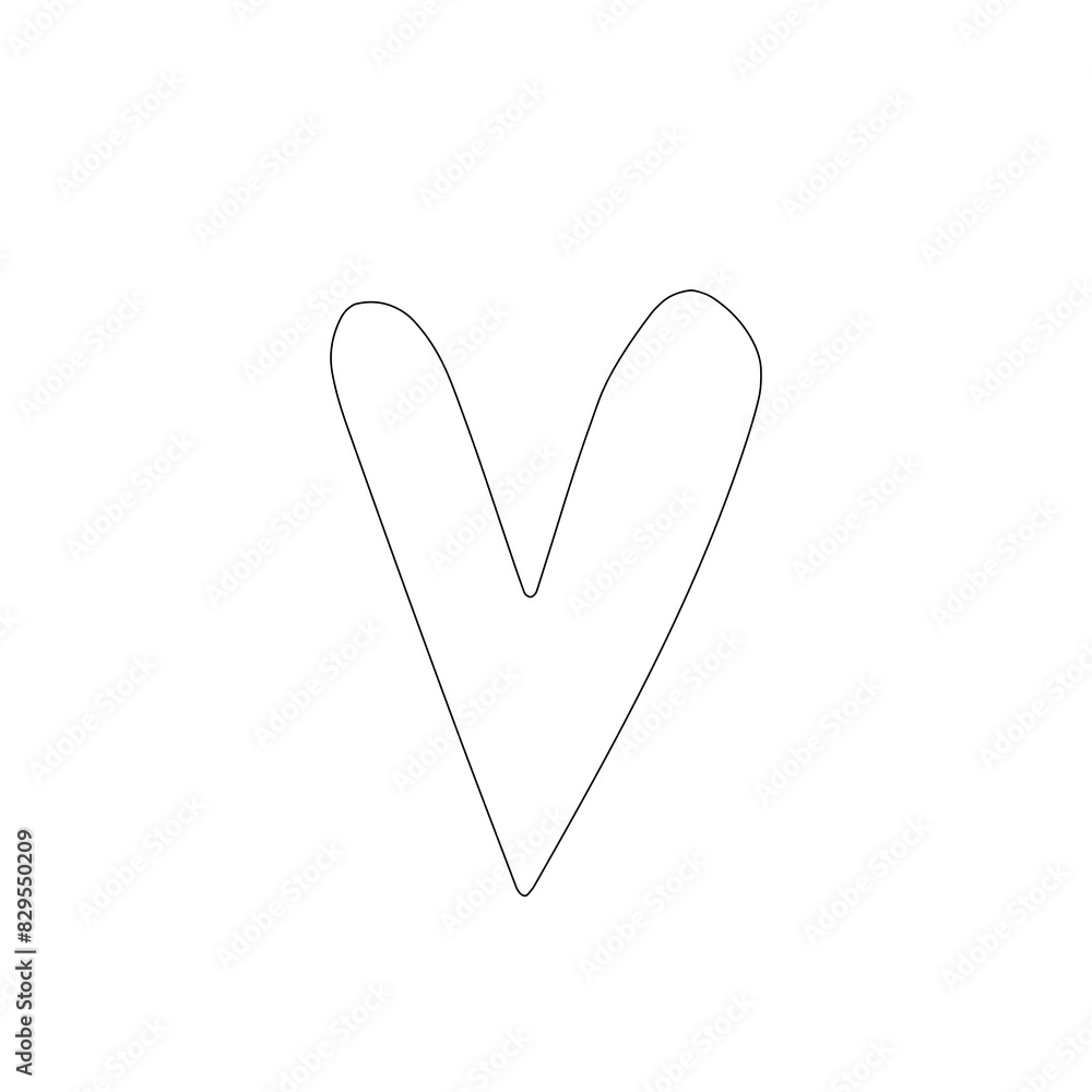Line Heart Silhouettes for Valentine's Day Line Heart Silhouettes for Valentine's Day