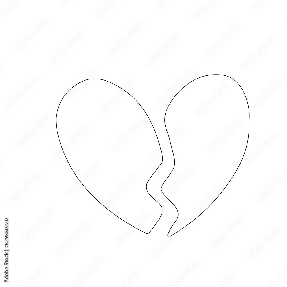 Line Heart Silhouettes for Valentine's Day Line Heart Silhouettes for Valentine's Day