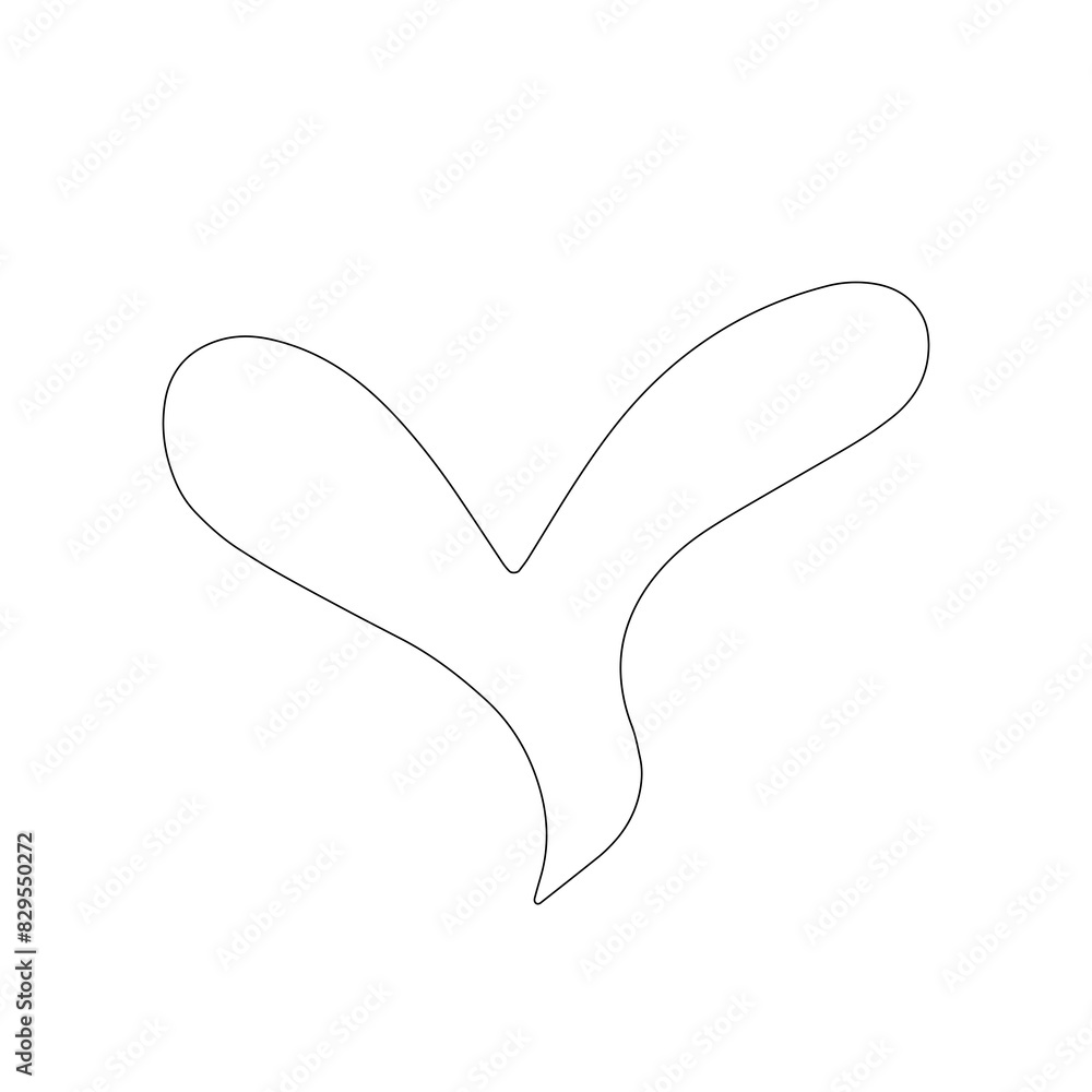 Line Heart Silhouettes for Valentine's Day Line Heart Silhouettes for Valentine's Day