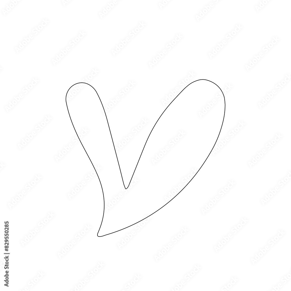 Line Heart Silhouettes for Valentine's Day Line Heart Silhouettes for Valentine's Day