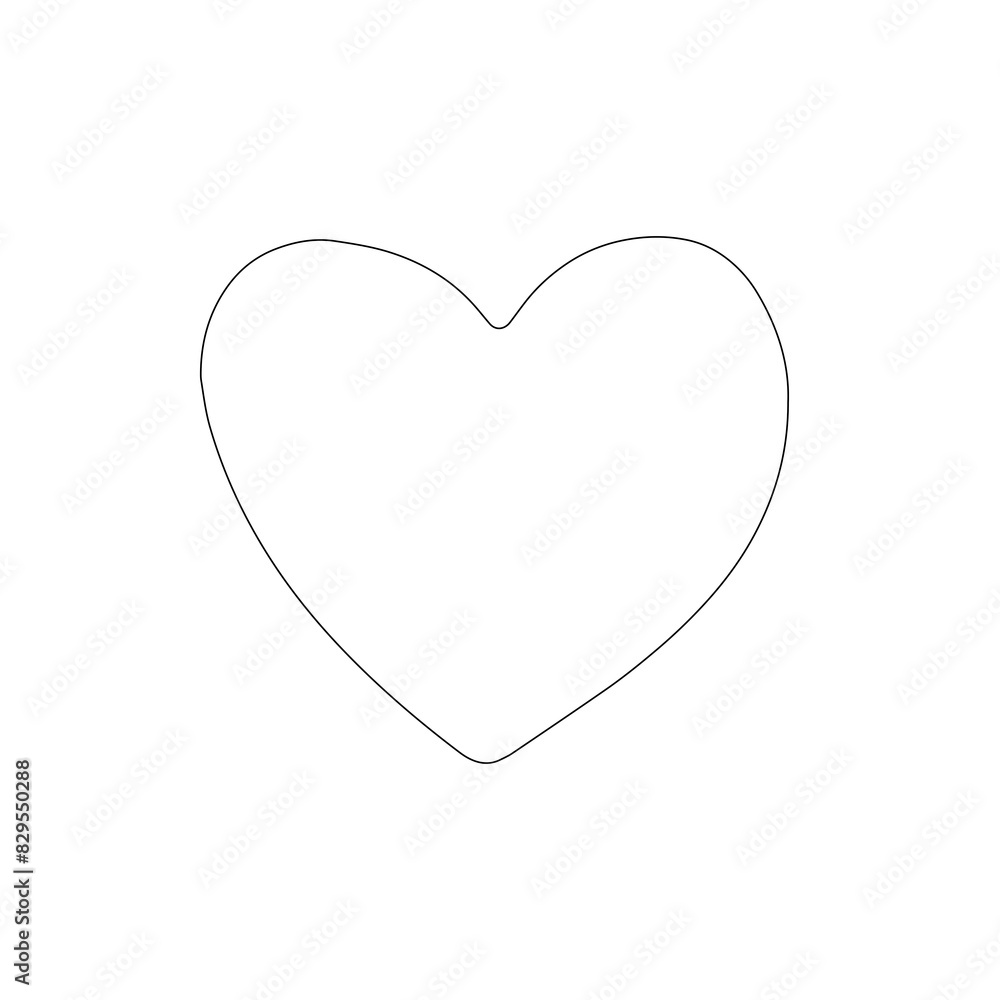 Line Heart Silhouettes for Valentine's Day Line Heart Silhouettes for Valentine's Day