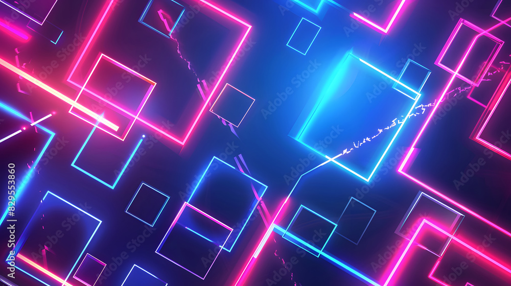 neon geometric background. Generative AI. neon geometric background. Generative AI.