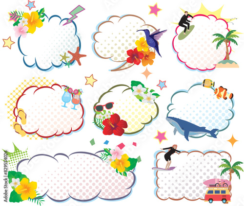 南国　バカンス　旅行　フレーム枠	