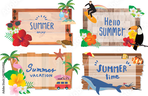 南国　バカンス　旅行　フレーム枠	