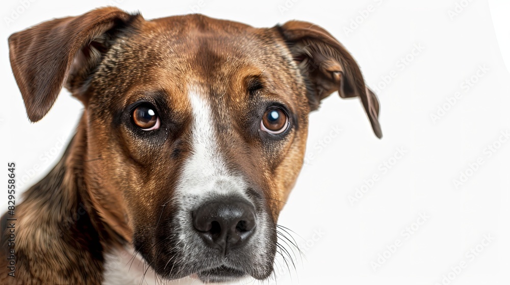 Close-up of Mixed-breed dog, isolated Close-up of Mixed-breed dog, isolated
